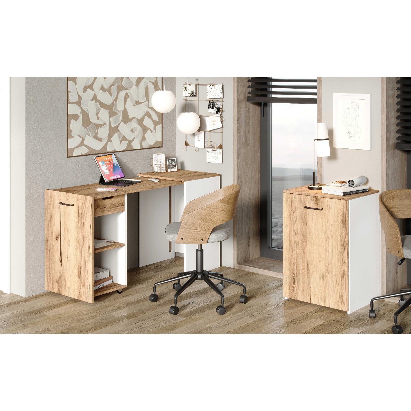 Изображение товара Стол Simaland 9600550 трансформер 140x77x52 см белый