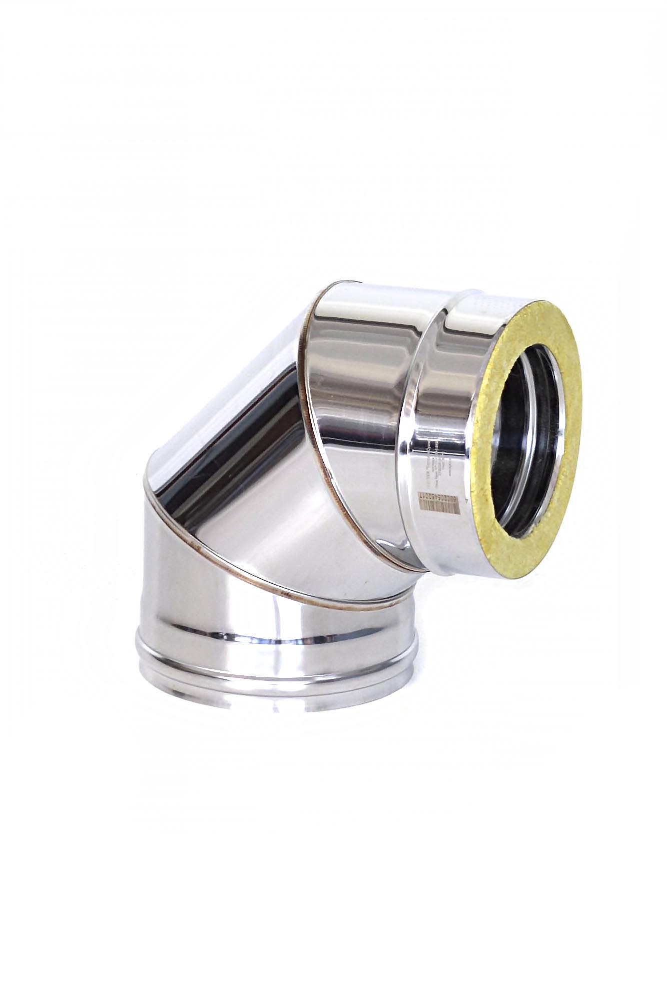 Изображение товара Отвод 87° из нержавеющей стали для дымохода Теплов и сухов