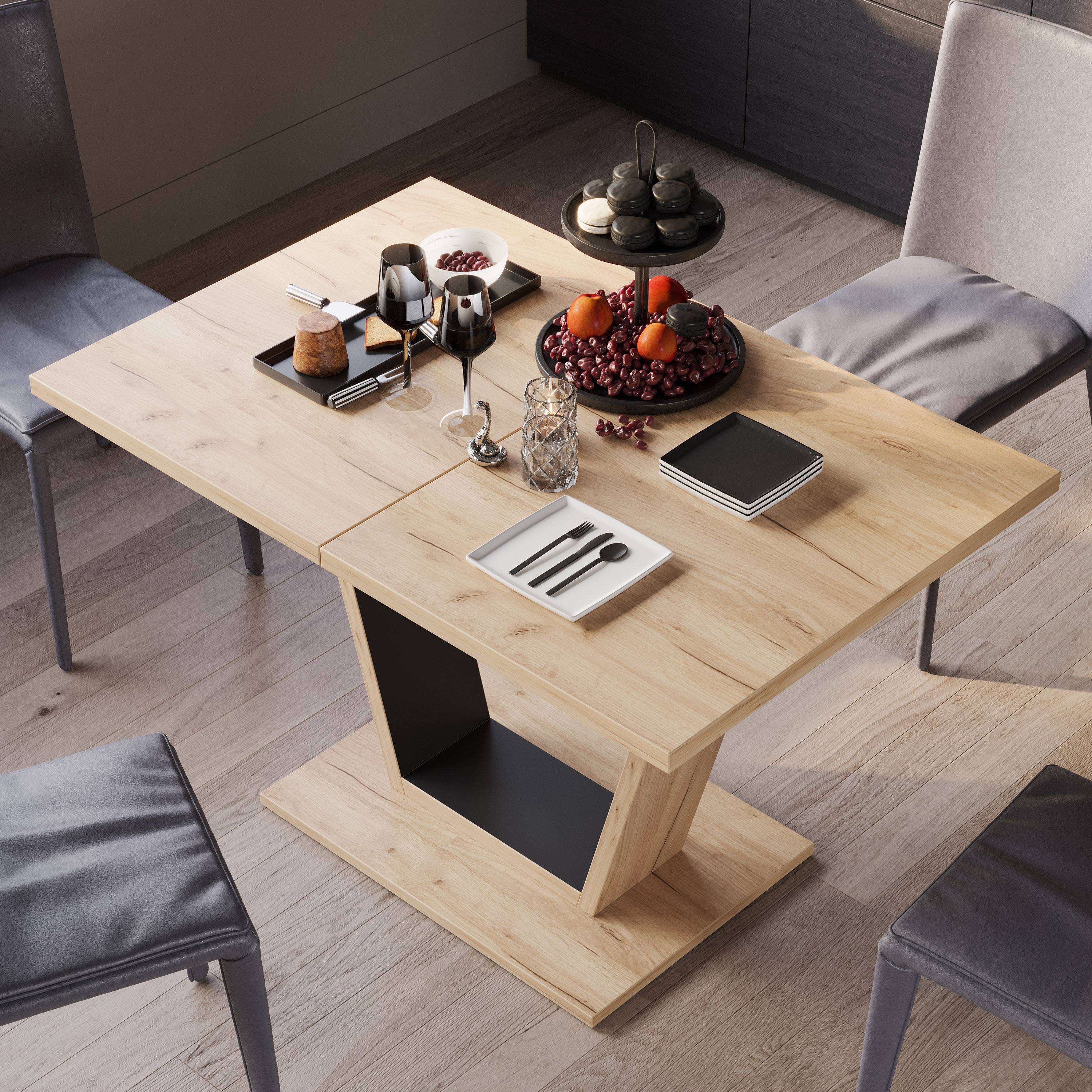 Изображение товара Обеденный раздвижной стол Гавана 120-151.5x75x80 см из ЛДСП