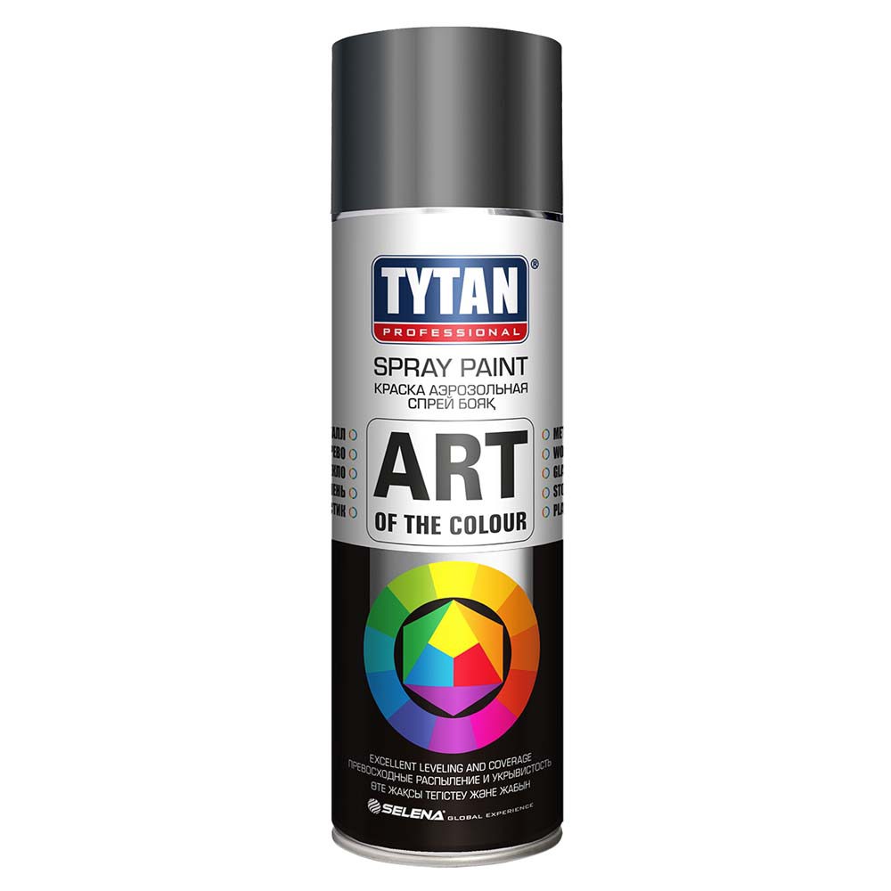 Изображение товара Краска аэрозольная Tytan 54027 глянцевый цвет серая 0.4 л 1 шт Изображение товара Краска аэрозольная Tytan 54027 глянцевый цвет серая 0.4 л 1 шт
