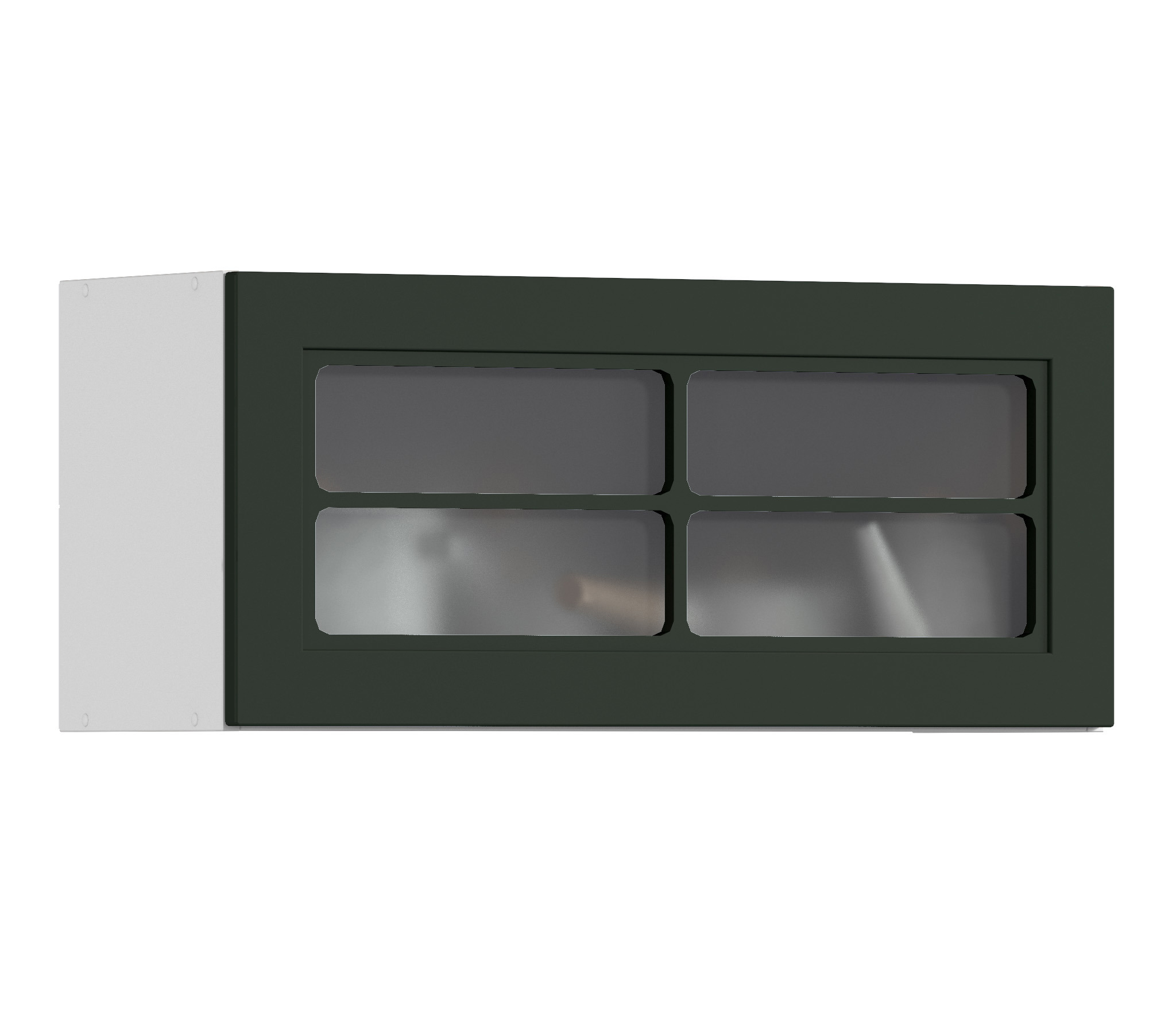 Изображение товара Навесной шкаф Регина со стеклом 80x36x29 см МДФ столплит Россия зеленый