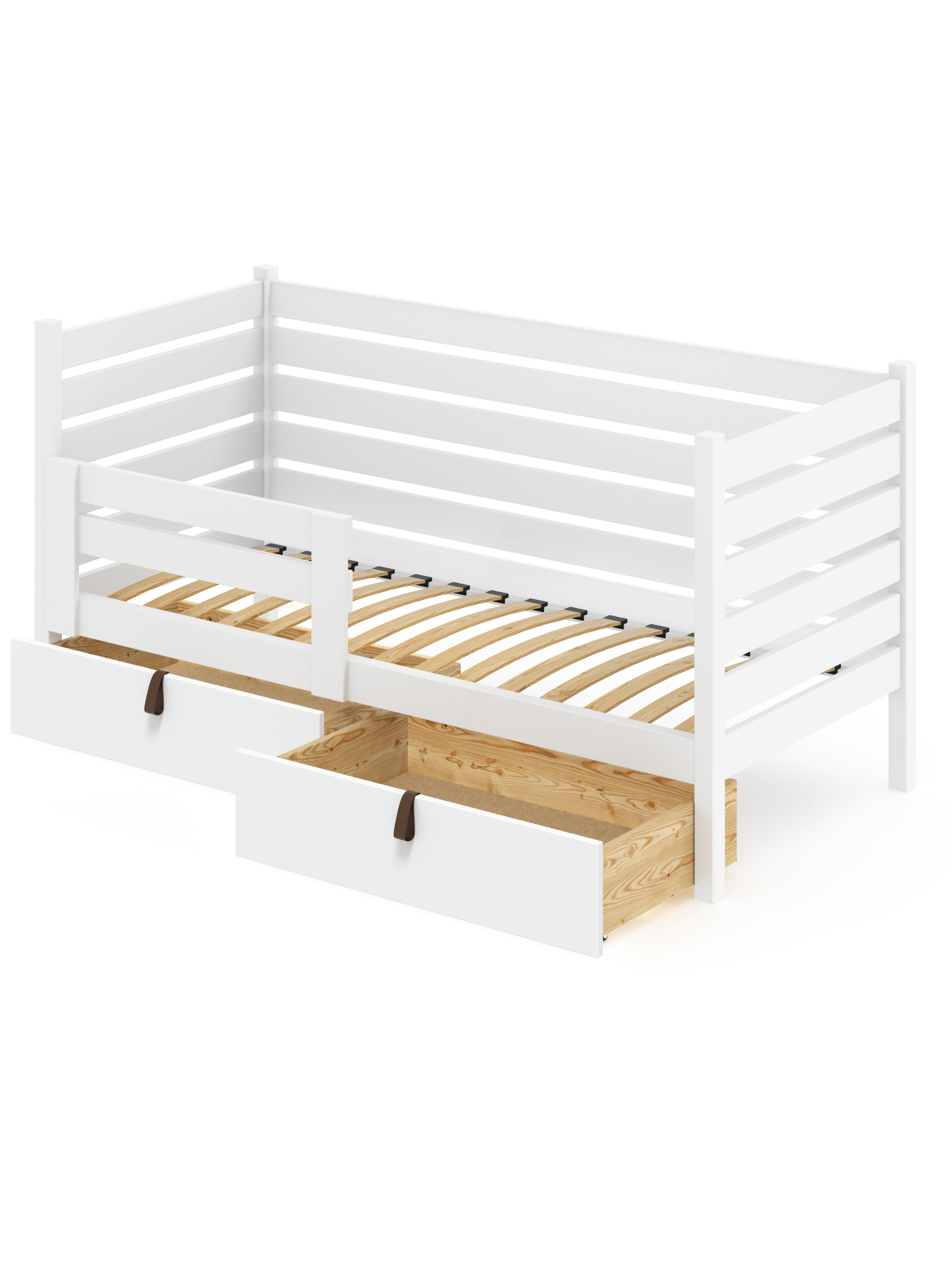 Изображение товара Кровать Solarius Det-spin80-200bel-orto-2yash 90 x 101 x 210 см сосна цвет белый