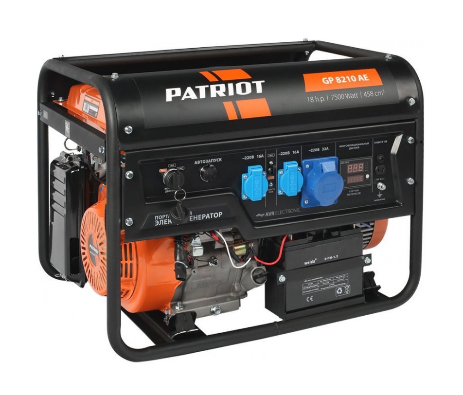Изображение товара Генератор бензиновый Patriot GP 8210AE 3.6 кВт
