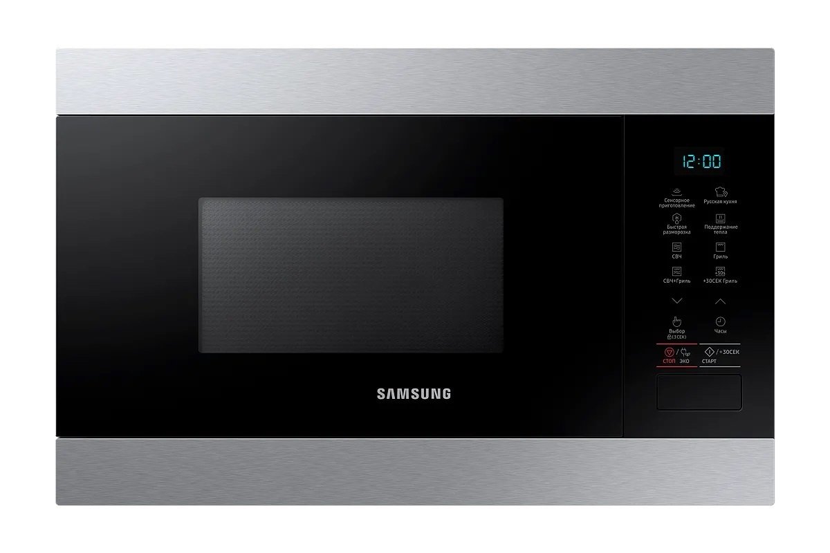 Изображение товара Встраиваемая микроволновая печь Samsung MG22M8074CTBW 22 л 59.5x38x32 см цвет серебристый