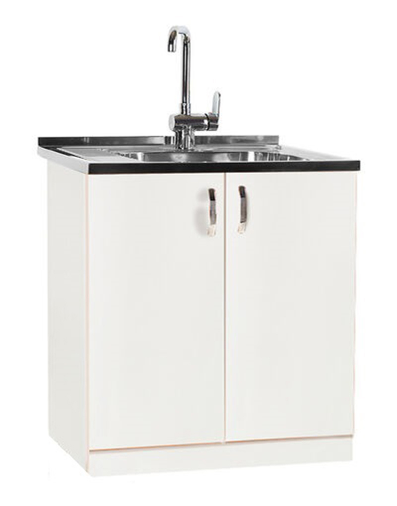 Изображение товара Напольный шкаф с гладкими фасадами Siriusline 2 дверный 80x80x60 см ЛДСП цвет белый