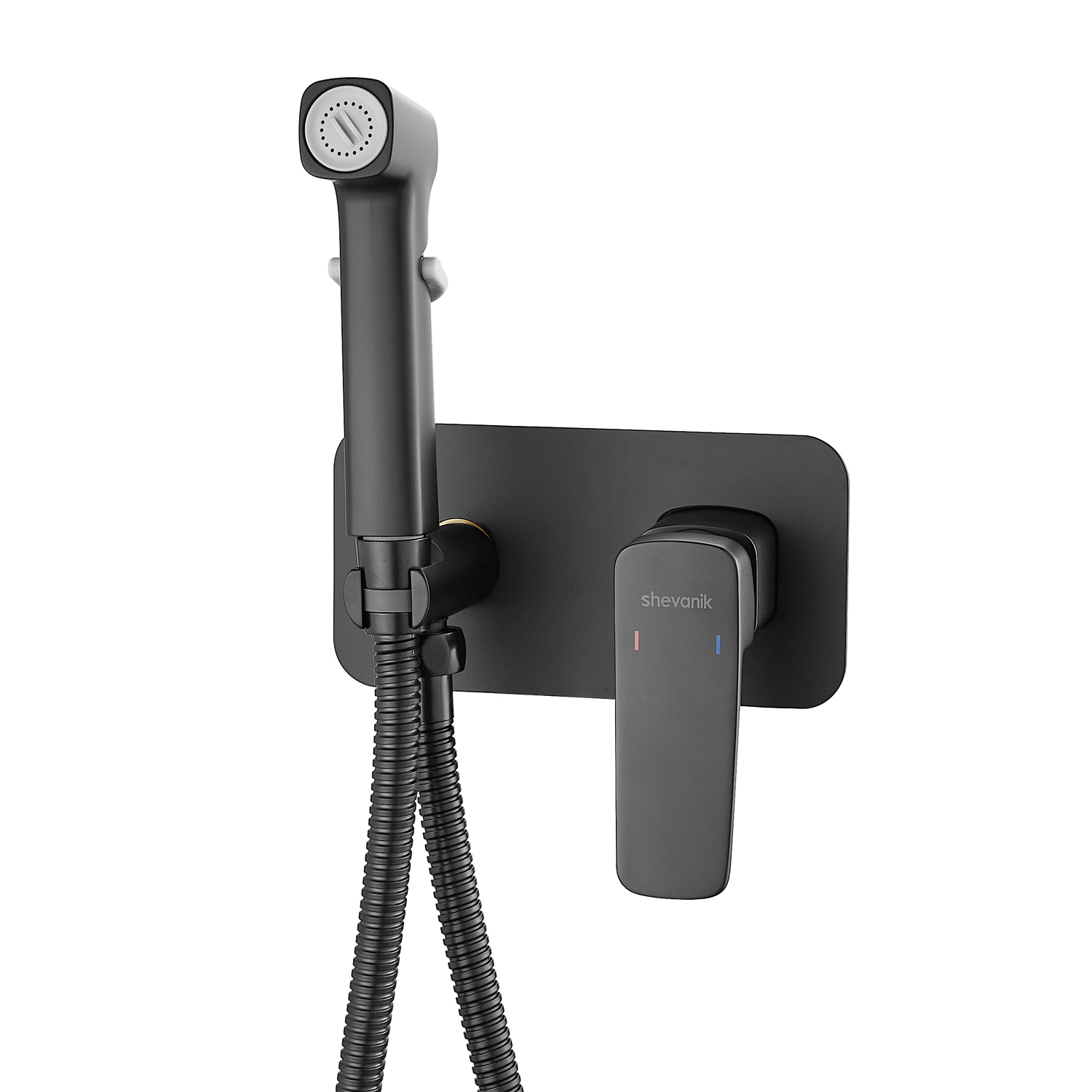 Изображение товара Гигиенический душ SHEVANIK S9905H-LM черный матовый латунь 120 см шланг