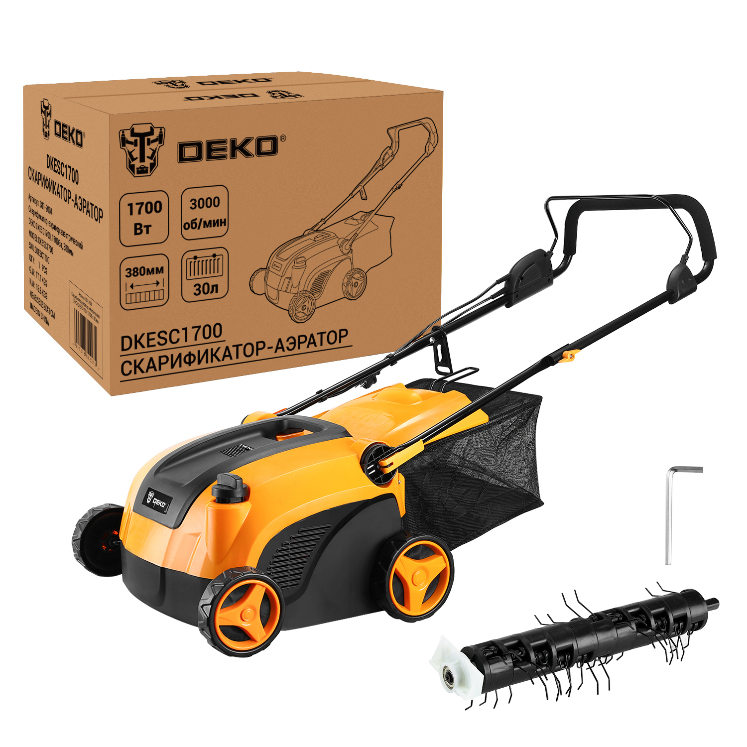 Изображение товара Электрический скарификатор аэратор DEKO DKESC1700 1700 Вт 38 см