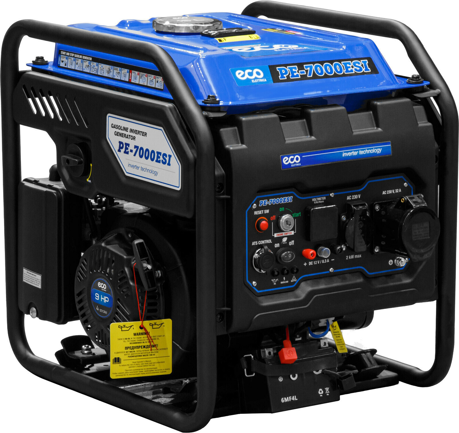 Изображение товара Генератор бензиновый инверторный ECO PE-7000ESI 5 кВт с автоматическим запуском