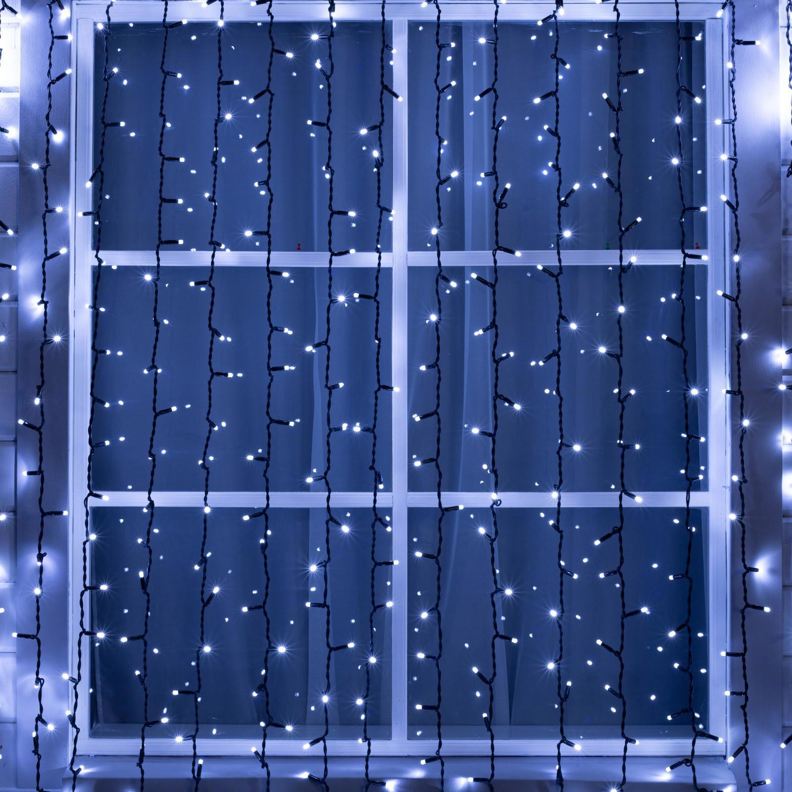 Изображение товара Электрогирлянда занавес Luazon lighting 2x2 м 1800 LED IP65 холодный белый