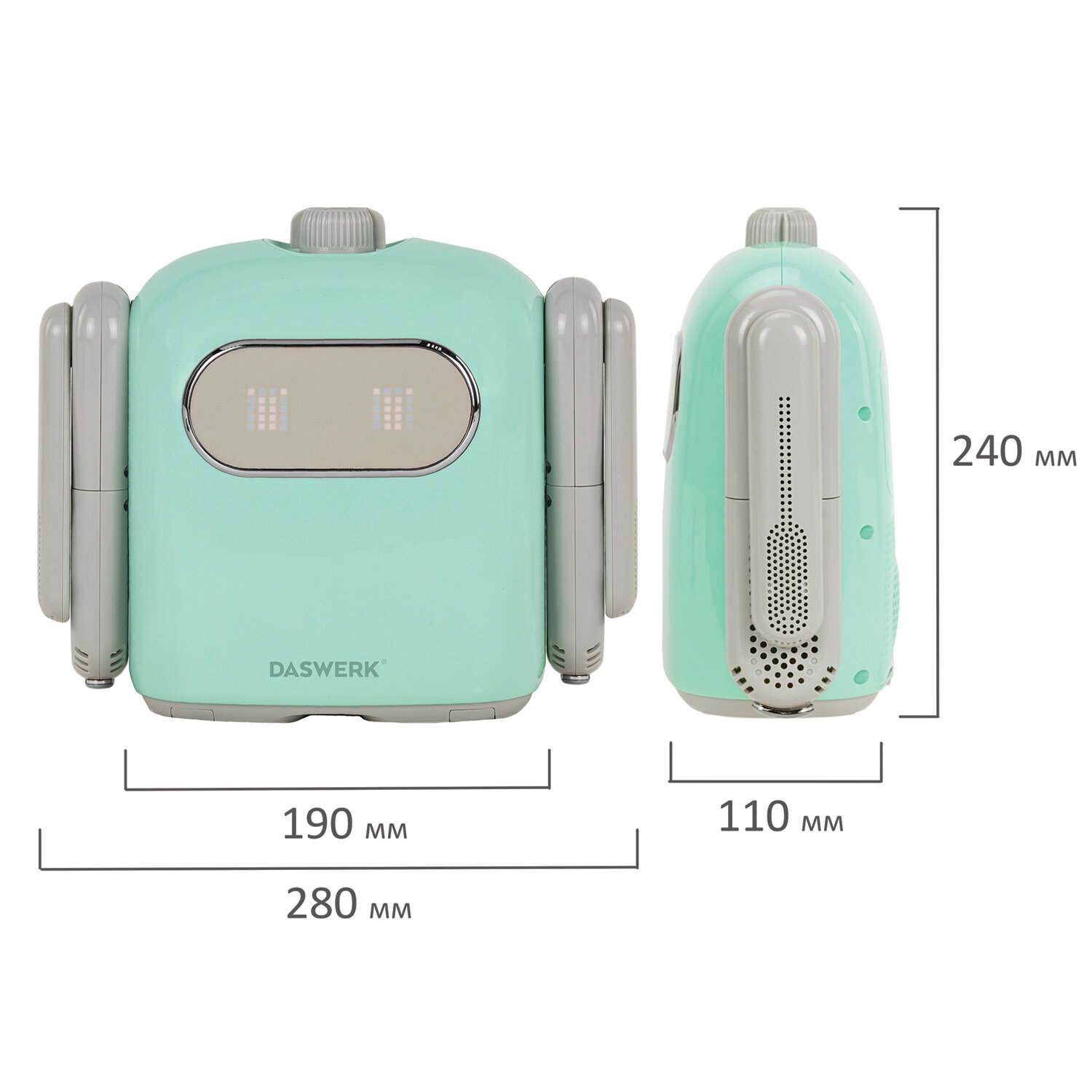 Изображение товара Сушилка для обуви DASWERK SUPER SD11 с подсветкой 150 Вт бережное высушивание