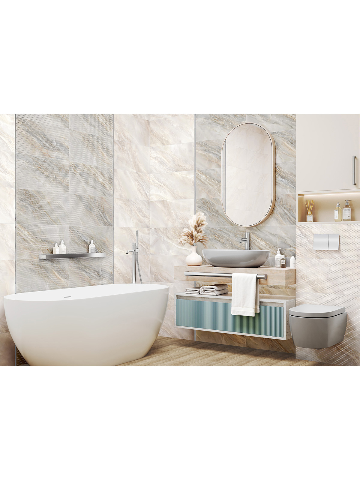 Изображение товара Настенная плитка Sunrock WT36SNK05 30x60 см серый для ванной и кухни