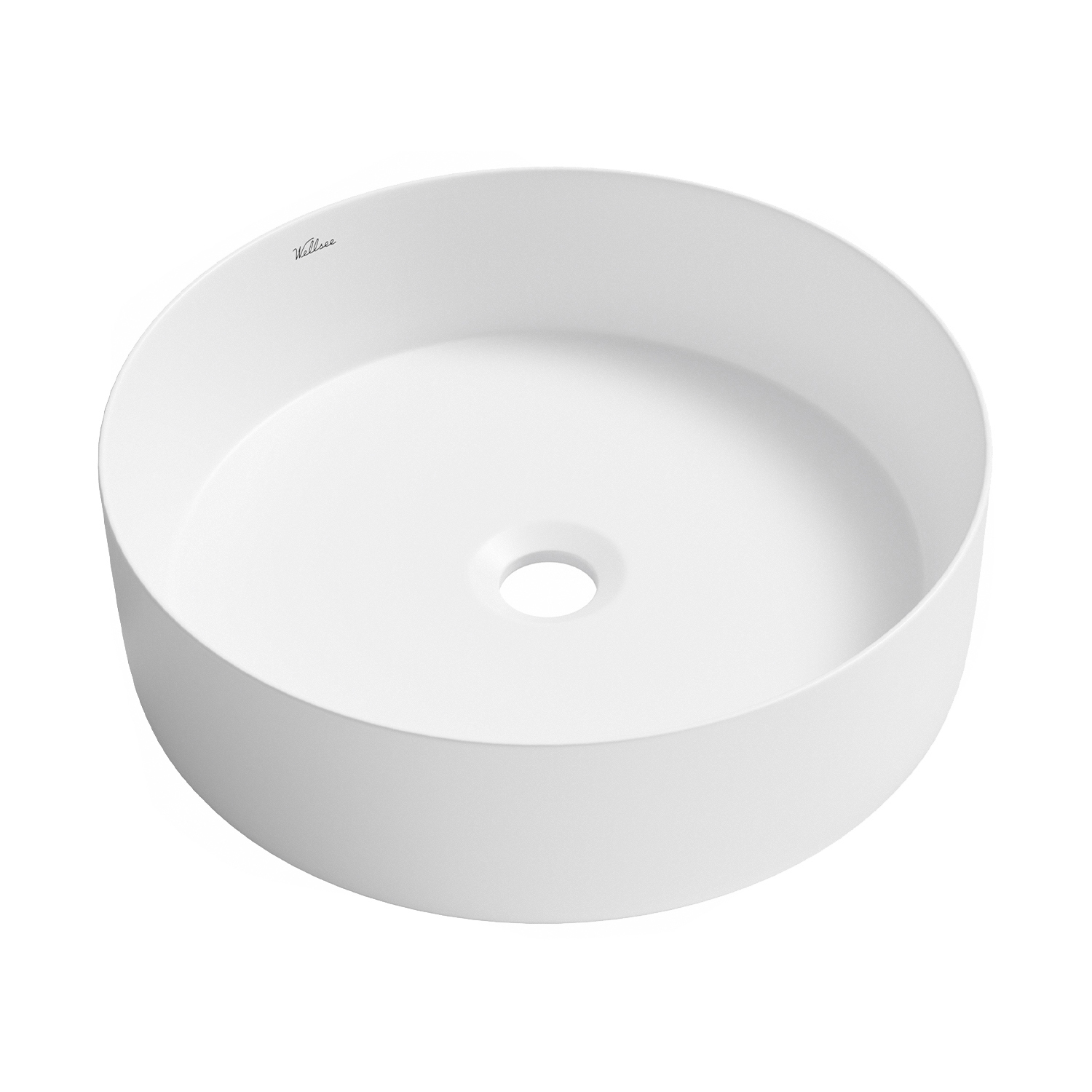 Изображение товара Раковина накладная для ванной Wellsee Coax 323507000 36 см цвет матовый белый