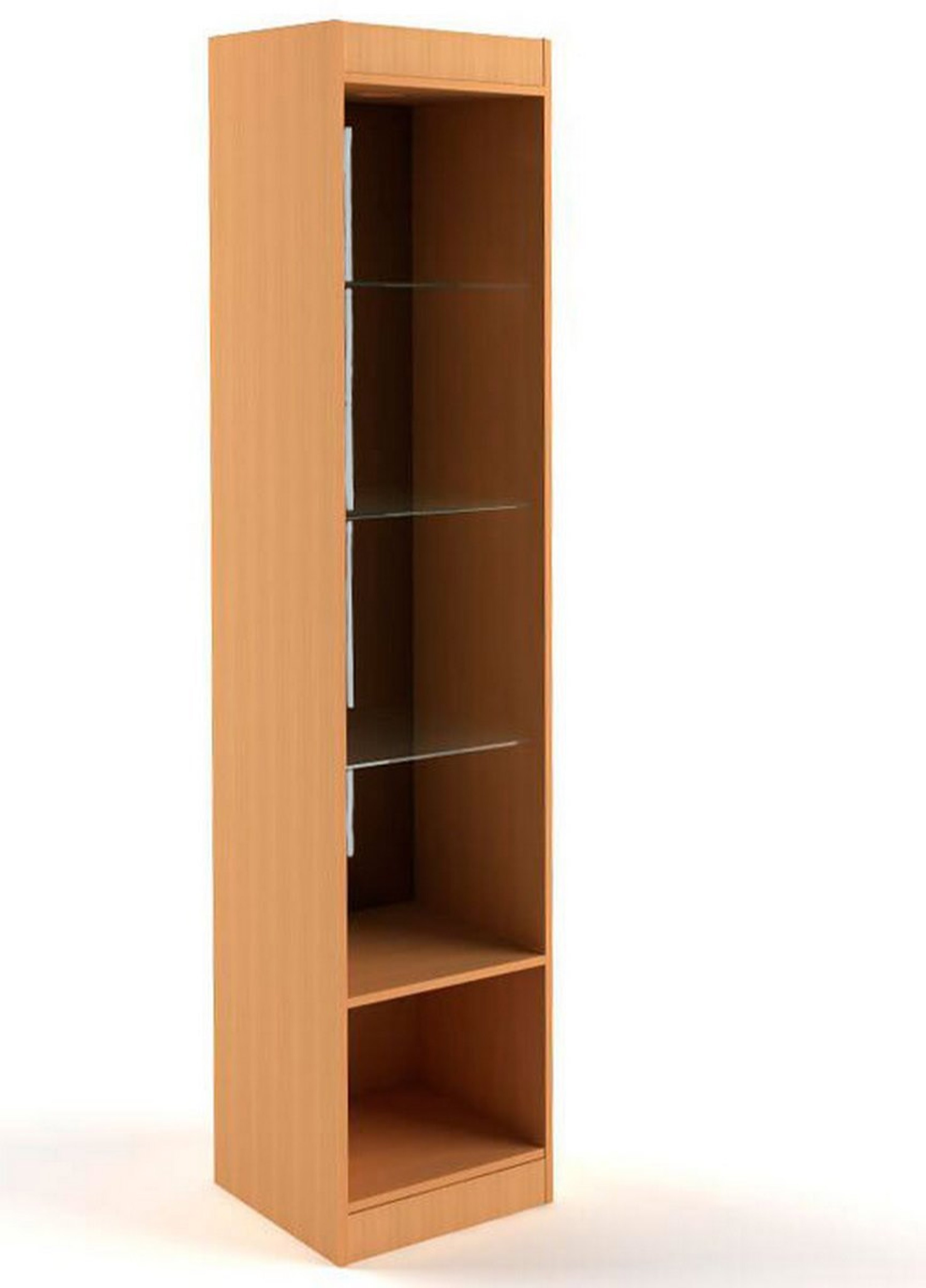 Изображение товара Шкаф-витрина 45х200 см Универсал №160-45-З с стеклом и подсветкой для бизнеса и дома