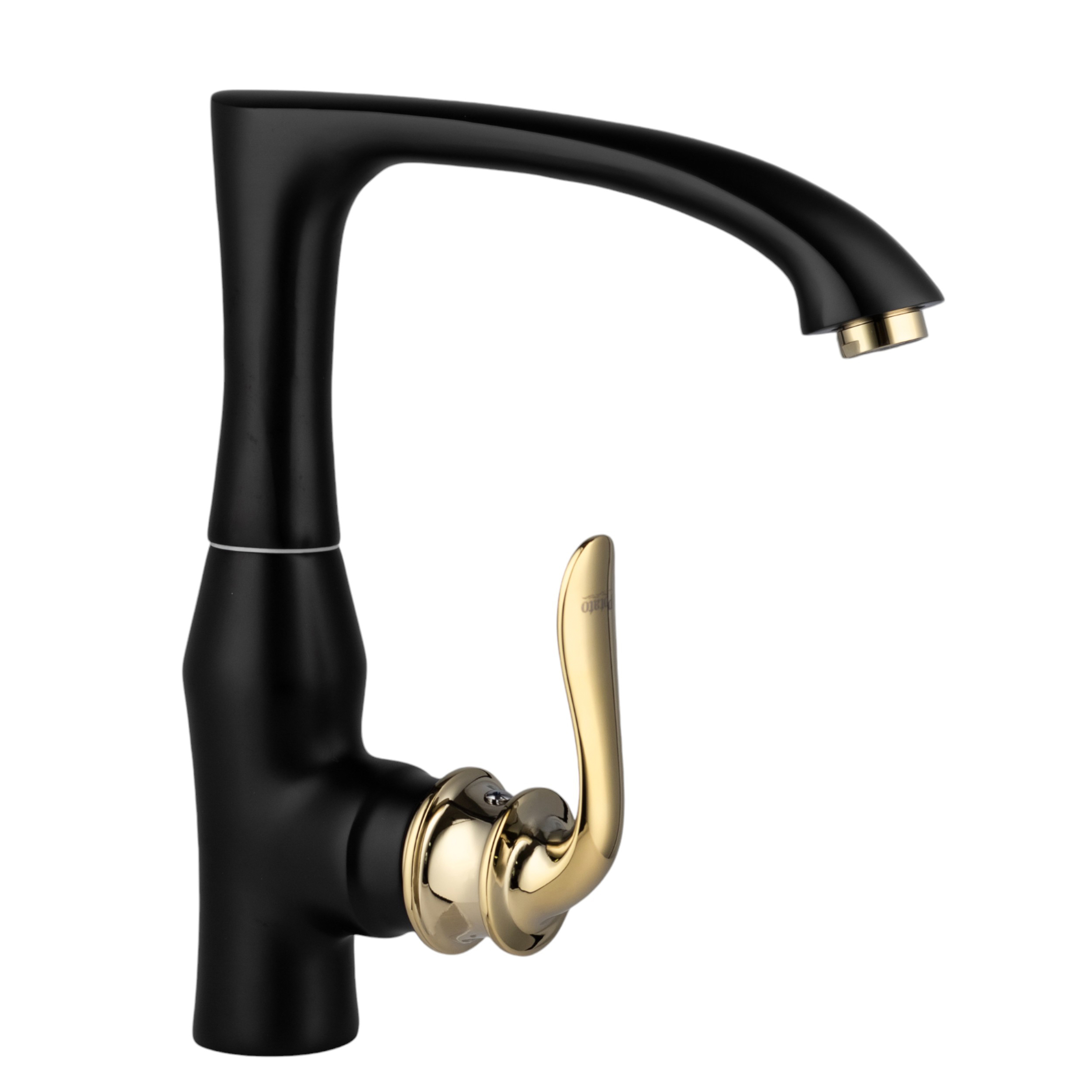 Изображение товара Смеситель для кухни Potato P40219-6 гибкий излив 21 см цвет золото, черный