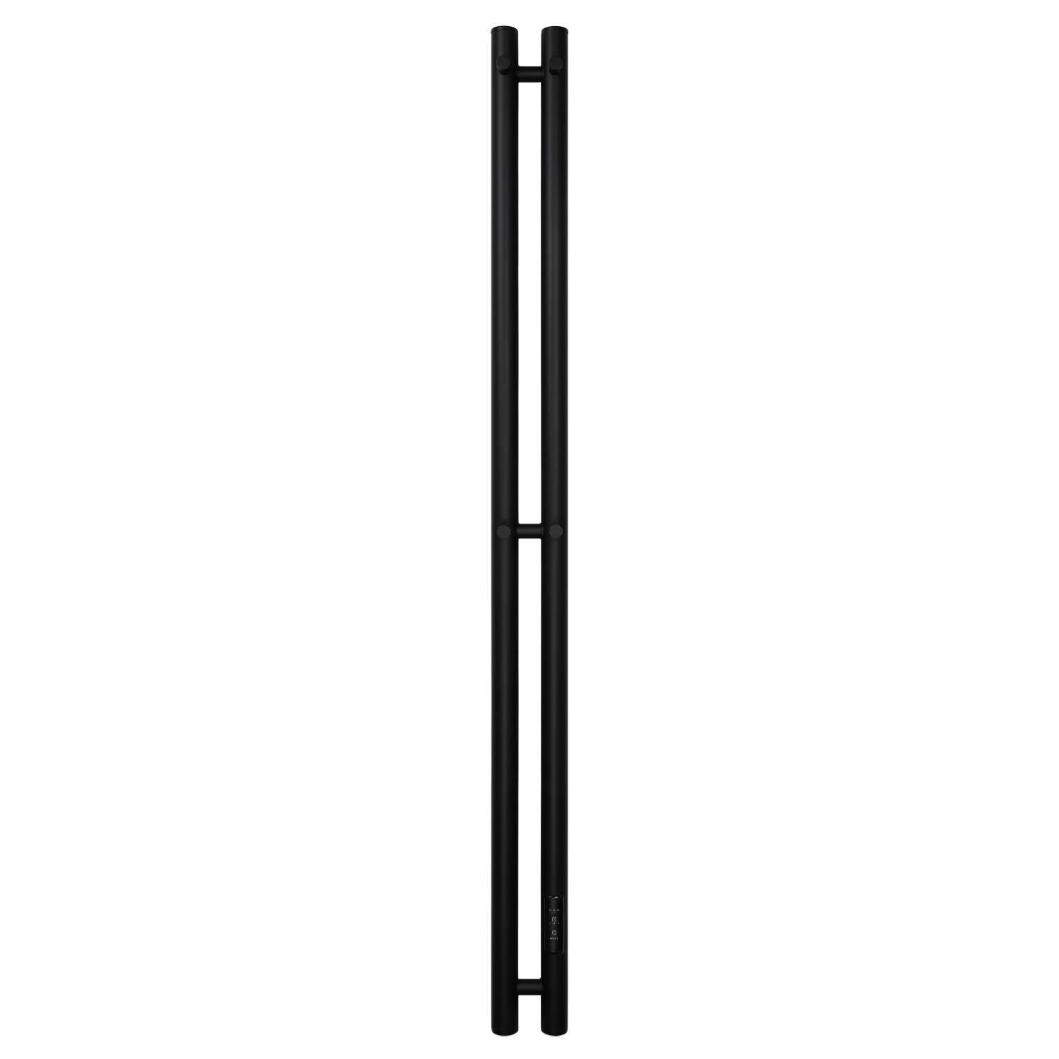 Изображение товара Полотенцесушитель электрический Primoclima Sol R E Black 90x1200 мм 77 Вт с терморегулятором I-образный цвет черный матовый
