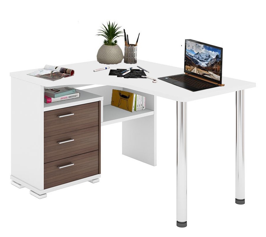 Изображение товара Стол Мэрдэс СР-132С-130 БЕШ-Ч-ЛЕВ, 101x75x130 см, ЛДСП, белый