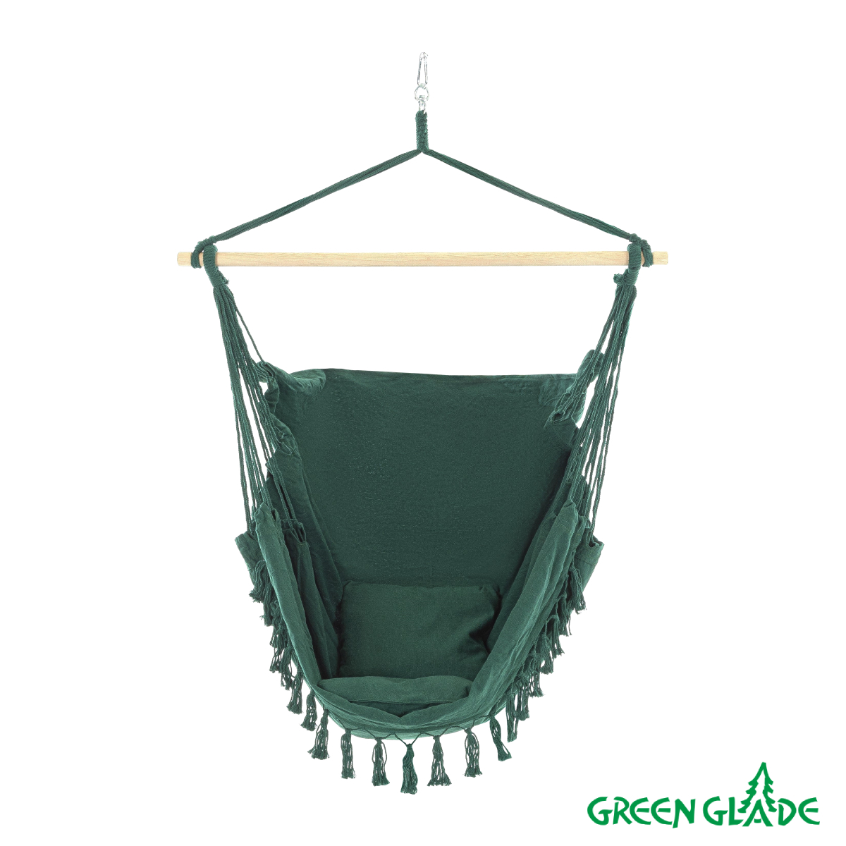Изображение товара Гамак Green glade G-059 хлопок 150 x 130 см зеленый Изображение товара Гамак Green glade G-059 хлопок 150 x 130 см зеленый