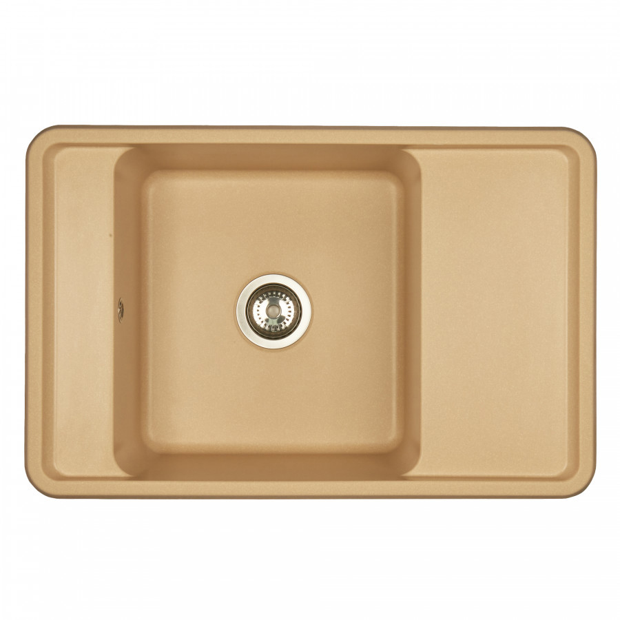 Изображение товара Мойка для кухни Aquaton Беллис 78x51 см глубина чаши 232 см искусственный камень цвет кремовый