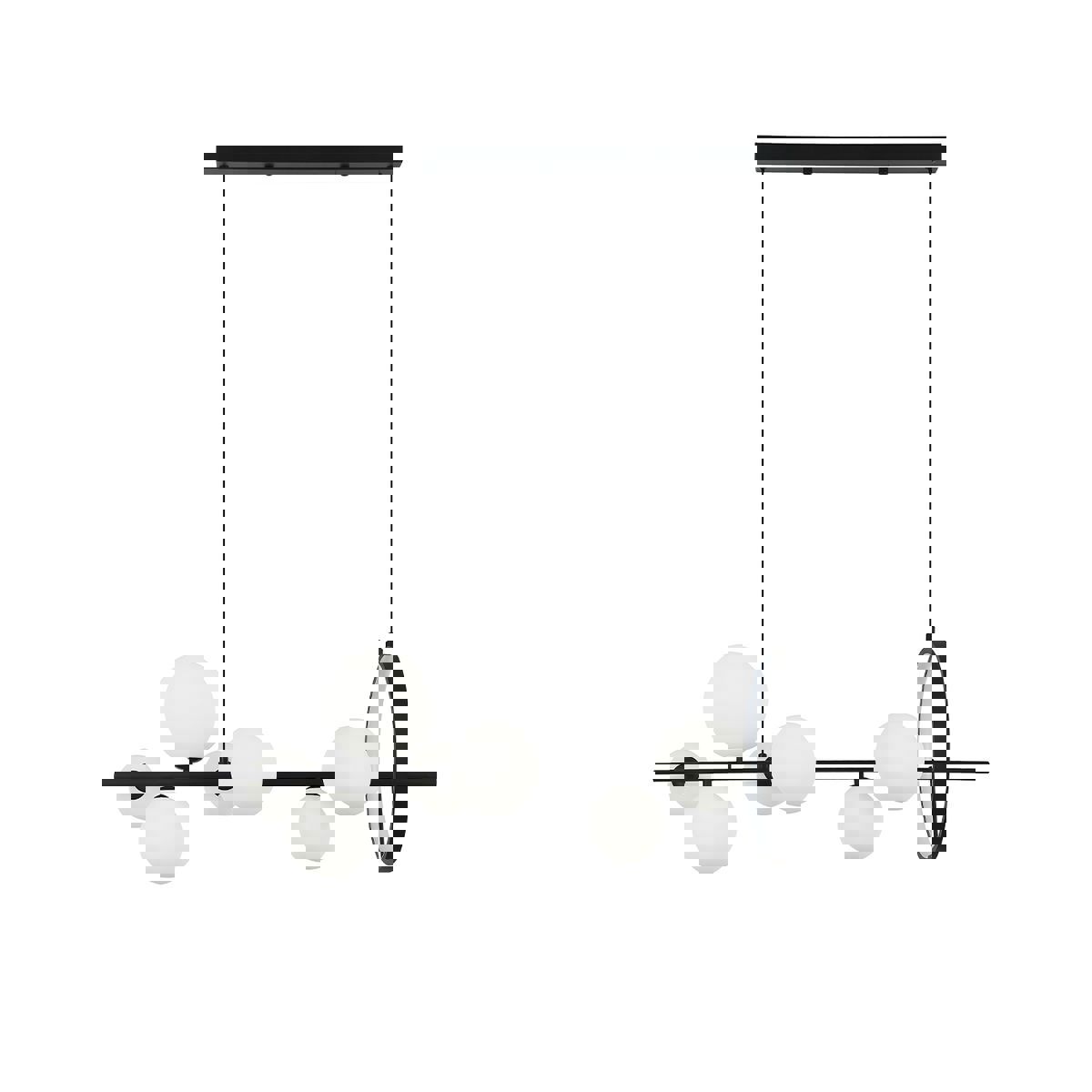 Изображение товара Подвесная светодиодная люстра Кинк Лайт Иона 07608-7A,19(01) белая черная современная потолочная