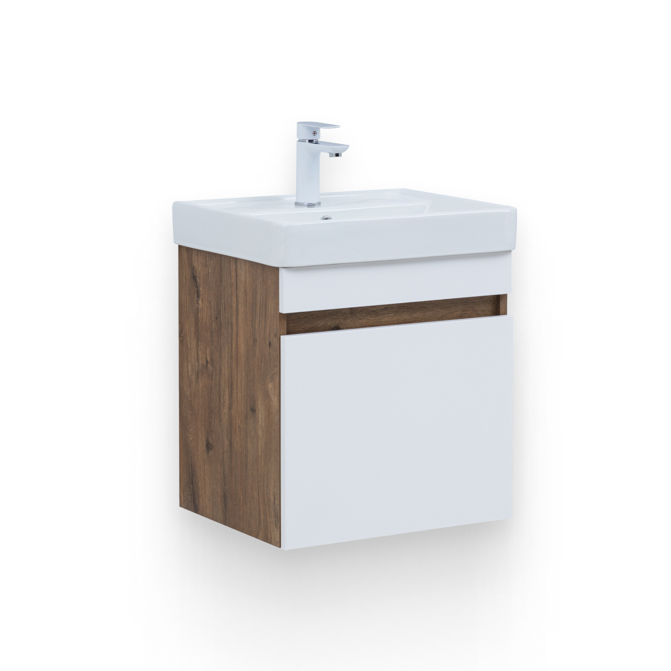 Изображение товара Тумба под раковину Aquanet Оптима 48.4см дуб рустикальный/белый