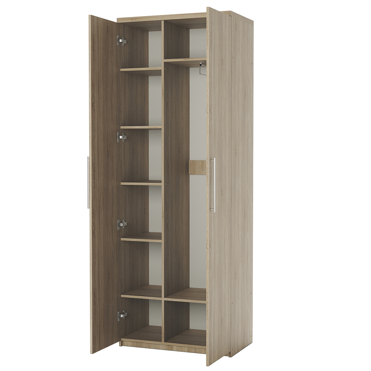 Изображение товара Шкаф распашной комбинированный Шарм-Дизайн 80x220x45 см ЛДСП цвет дуб сонома