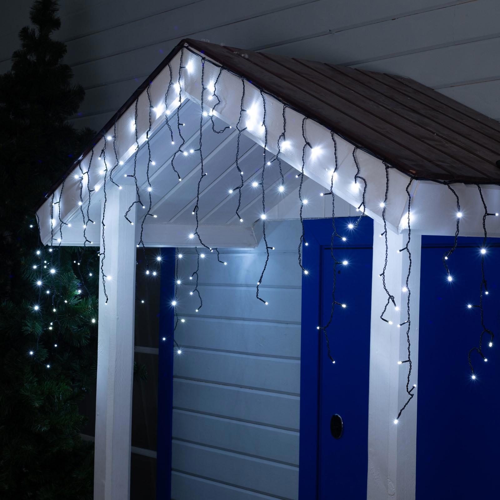 Изображение товара Электрогирлянда универсальная Luazon lighting 3584176 бахрома 3x3 м 160 ламп прозрачный 1 режимов работы