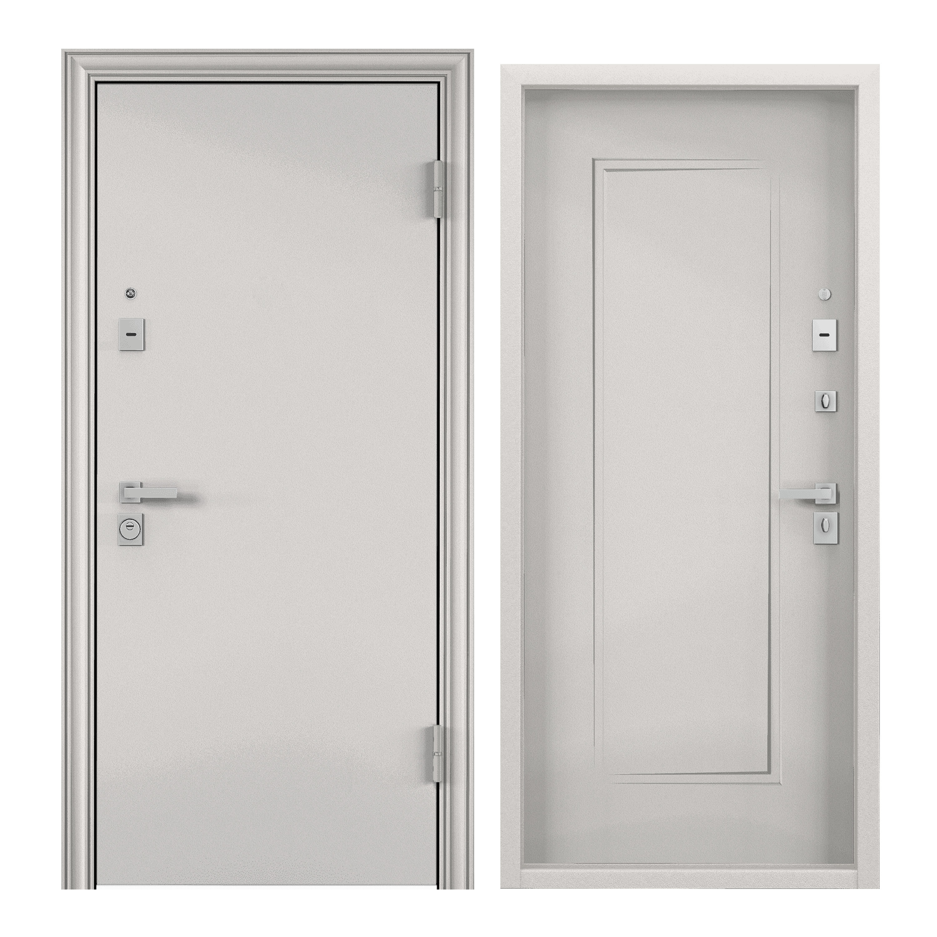 Изображение товара Входная дверь Torex Defender X правый 207x95см цвет колоре бьянко/бьянко