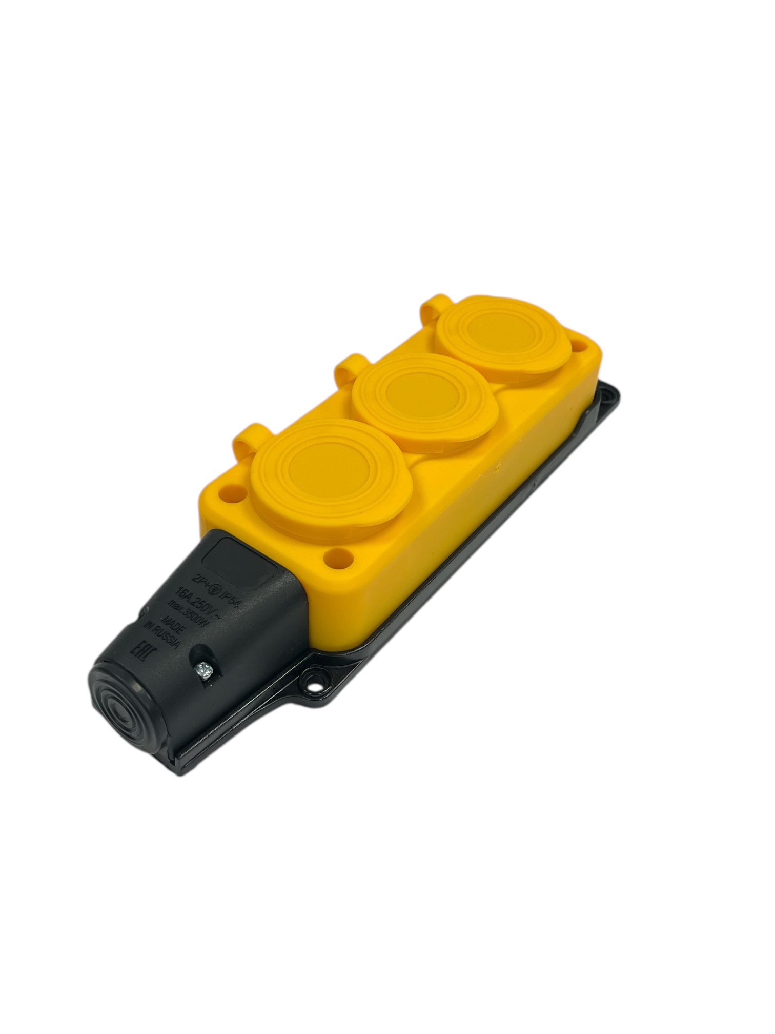 Изображение товара Розетка Itok i-KI-KK-3-ICONNECT-1PEN-IP54-YELLOW с заземлением и крышками 220-250 В 16 A цвет желтый