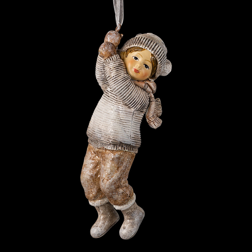 Изображение товара Елочная игрушка Erichkrause Мальчик в валенках 11.5 см x 3 см бежевый