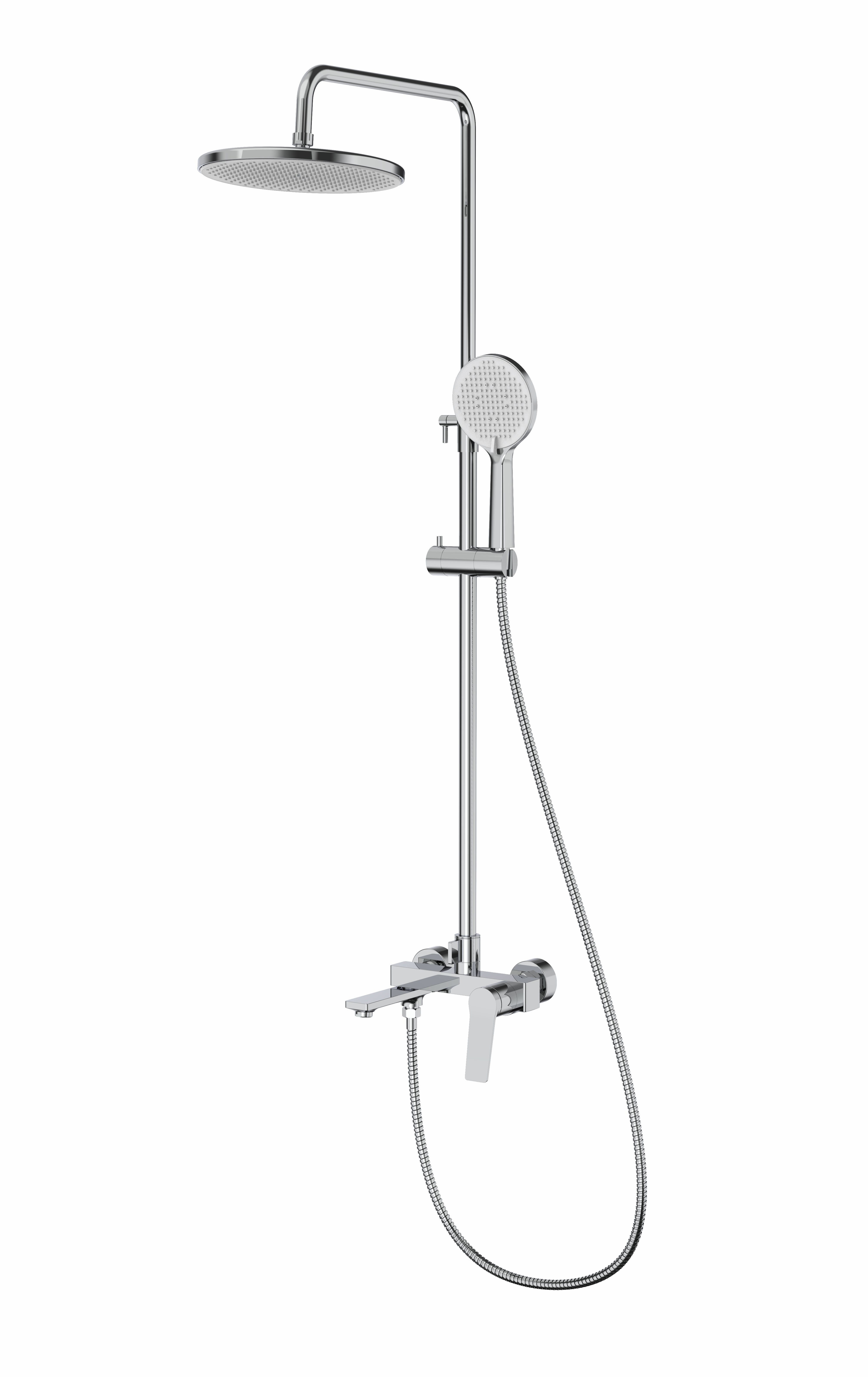 Изображение товара Душевая система SPLENKA S04.24 хром однорычажный с верхним душем 3 режима