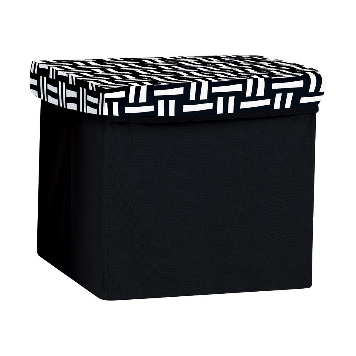 Изображение товара Пуф складной Волшебная страна 30x30x30 см цвет черный 217169