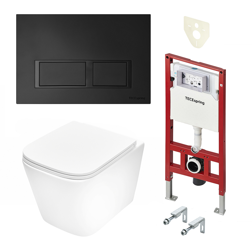 Изображение товара Комплект инсталляция с унитазом Tece K401204WCS цвет белый