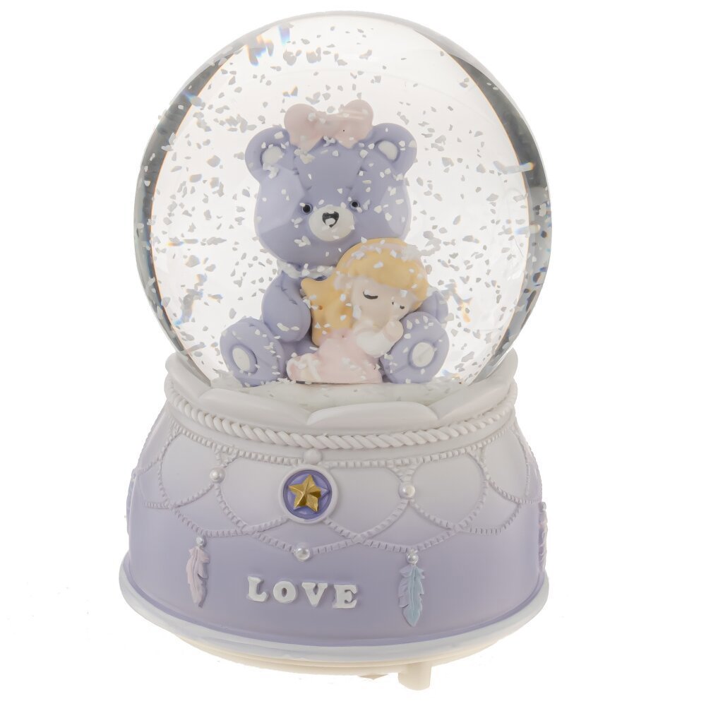 Изображение товара Декоративная фигура в шаре с медвежонком-ангелом, подсветка и музыка