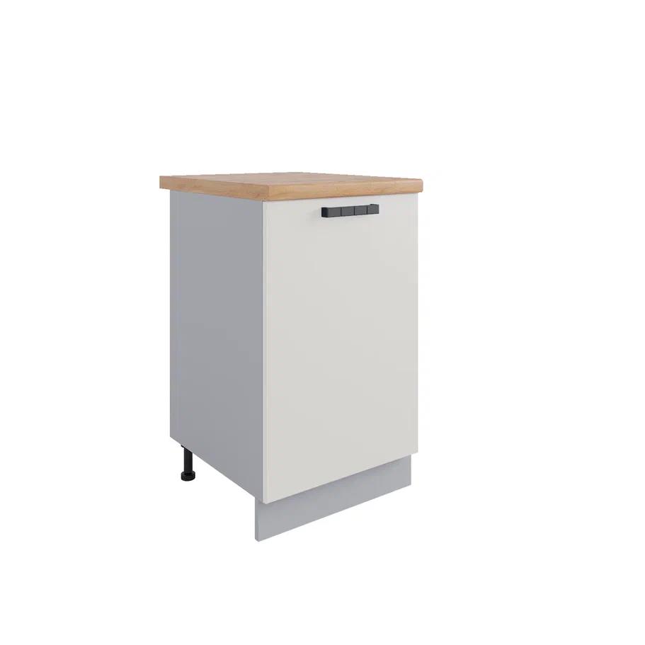 Изображение товара Кухонный напольный шкаф Nova 50x81.6x60 см из ЛДСП светлый серый