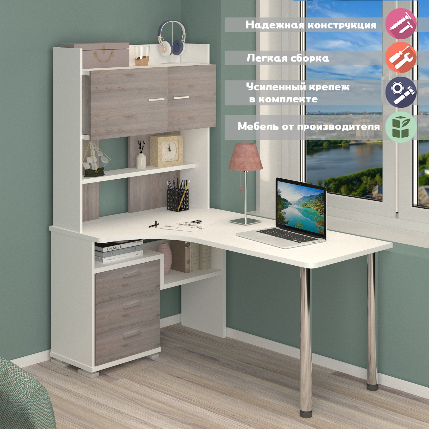 Изображение товара Стол Мэрдэс СР-133-160 белый ясень шимо светлый отличное качество