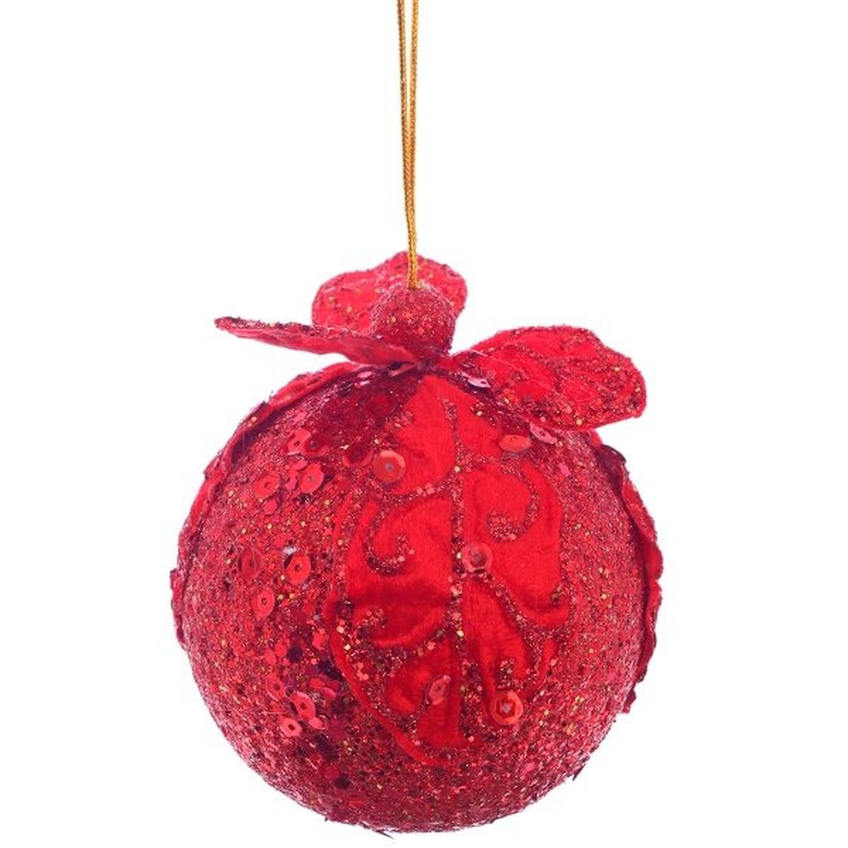 Изображение товара Елочный шар 262343 262343 10 см ПВХ красный