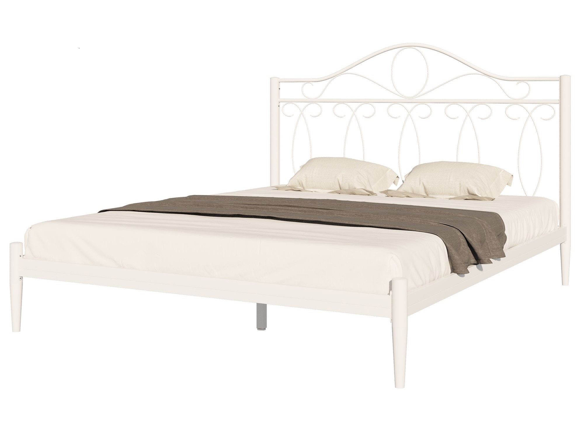 Изображение товара Кровать Форвард-мебель Элегия 148x118x204 см металл цвет белый