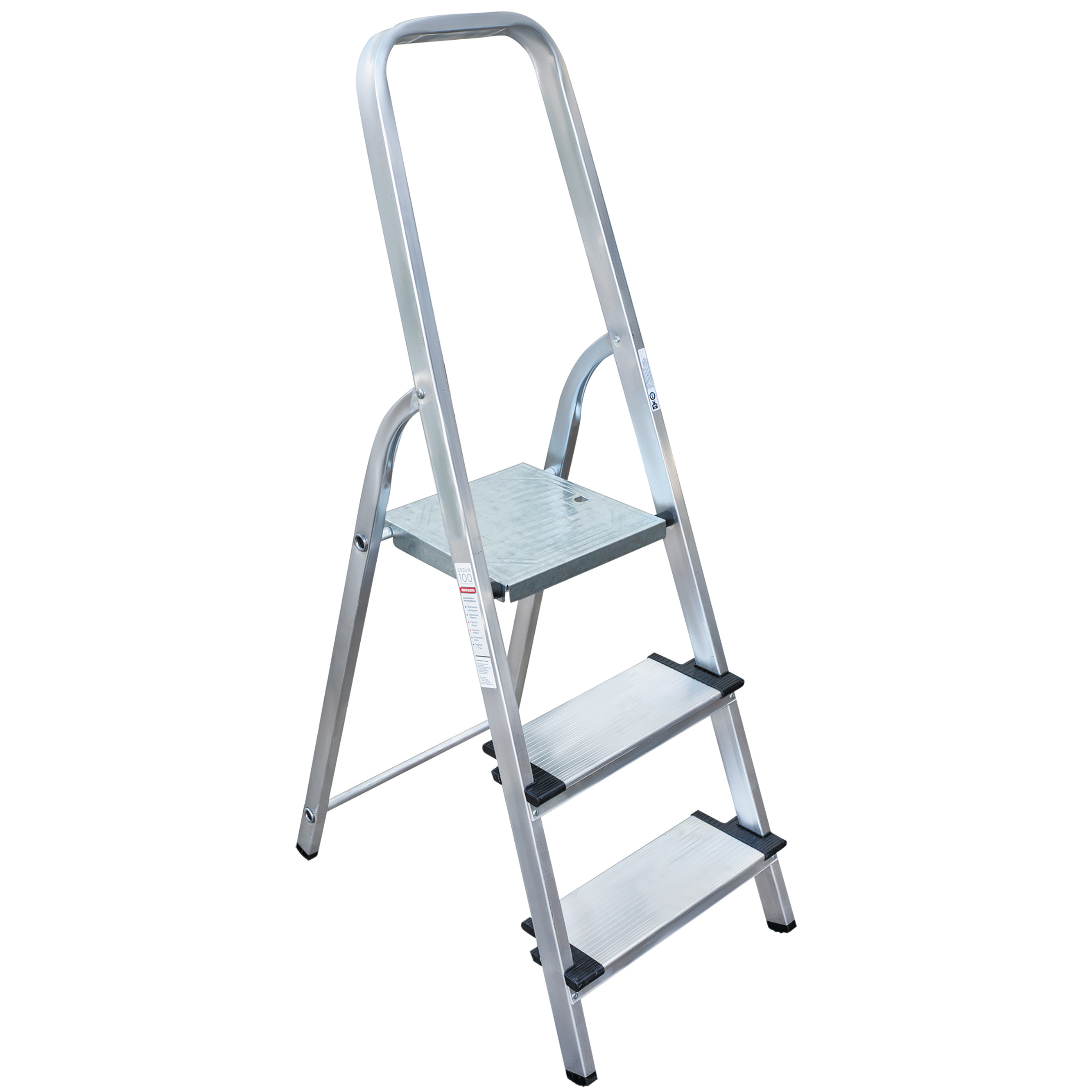 Изображение товара Алюминиевая стремянка NV 1117 3 ступени высота 60 см нагрузка 150 кг