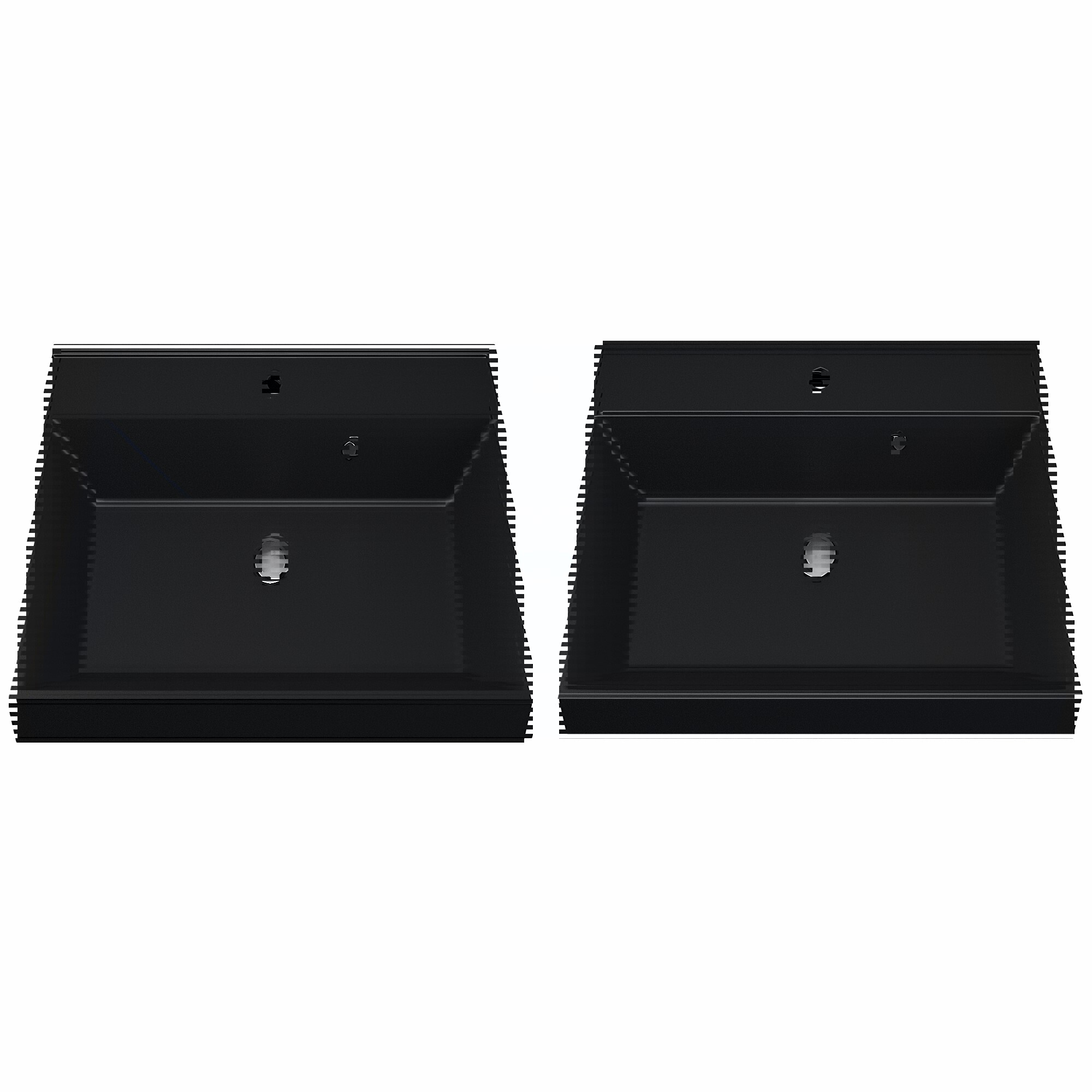 Изображение товара Раковина мебельная для ванной Uperwood Classic Quartz 100 см черная матовая уголь