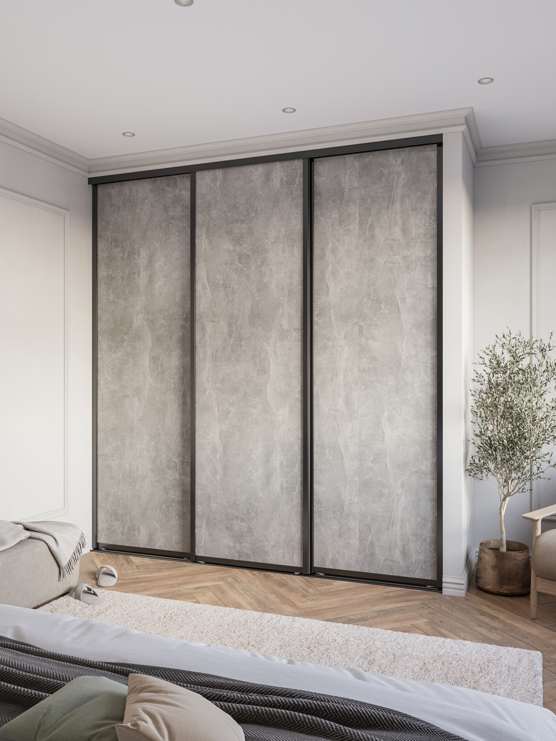 Изображение товара Дверь-купе DKP75/225.4298-55 225.5x75 см ЛДСП цвет ателье светлое