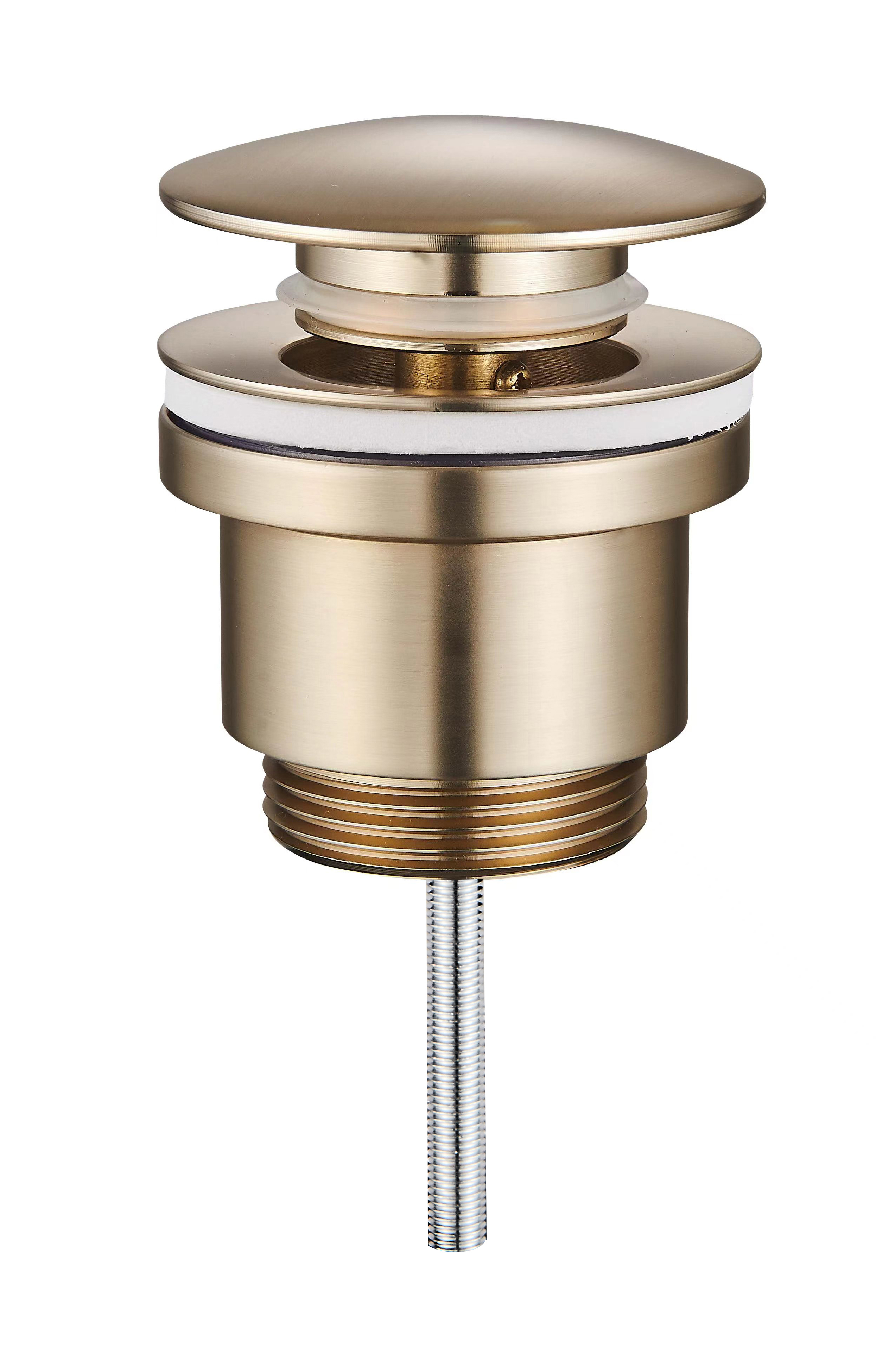 Изображение товара Донный клапан для раковины Raglo R600.01.03 D50 мм клик-клак без перелива латунь цвет золотой