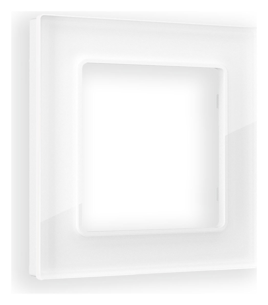 Изображение товара Рамка для розеток и выключателей Ambrella volt Alfa Platos AF380101 1 пост цвет белый