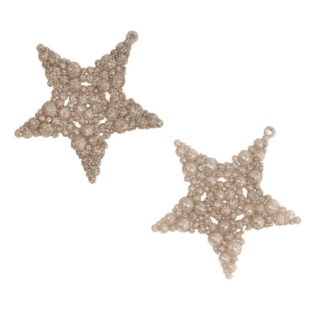 Изображение товара Набор елочных игрушек 754273 10 см жёлтый/золотой 2 шт