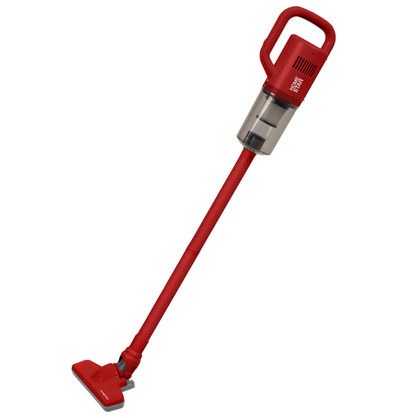 Изображение товара Вертикальный пылесос Homestar HS-1027 красный с HEPA фильтром и аккумулятором