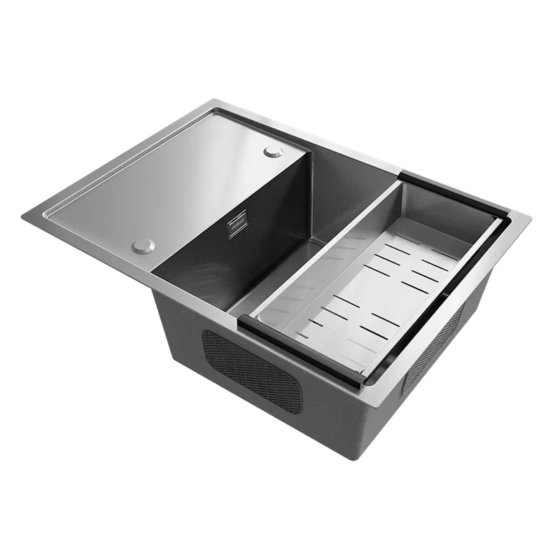 Изображение товара Мойка для кухни Ulgran US 680-001-LM 50x68 см глубина чаши 21 см нержавеющая сталь AISI 304 цвет матированная сталь