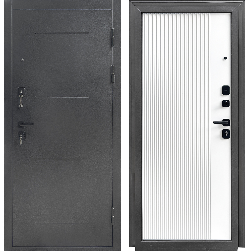 Изображение товара Входная дверь Форпост Монблан Б Правый 205x96 см Антик серебро/Софт белый