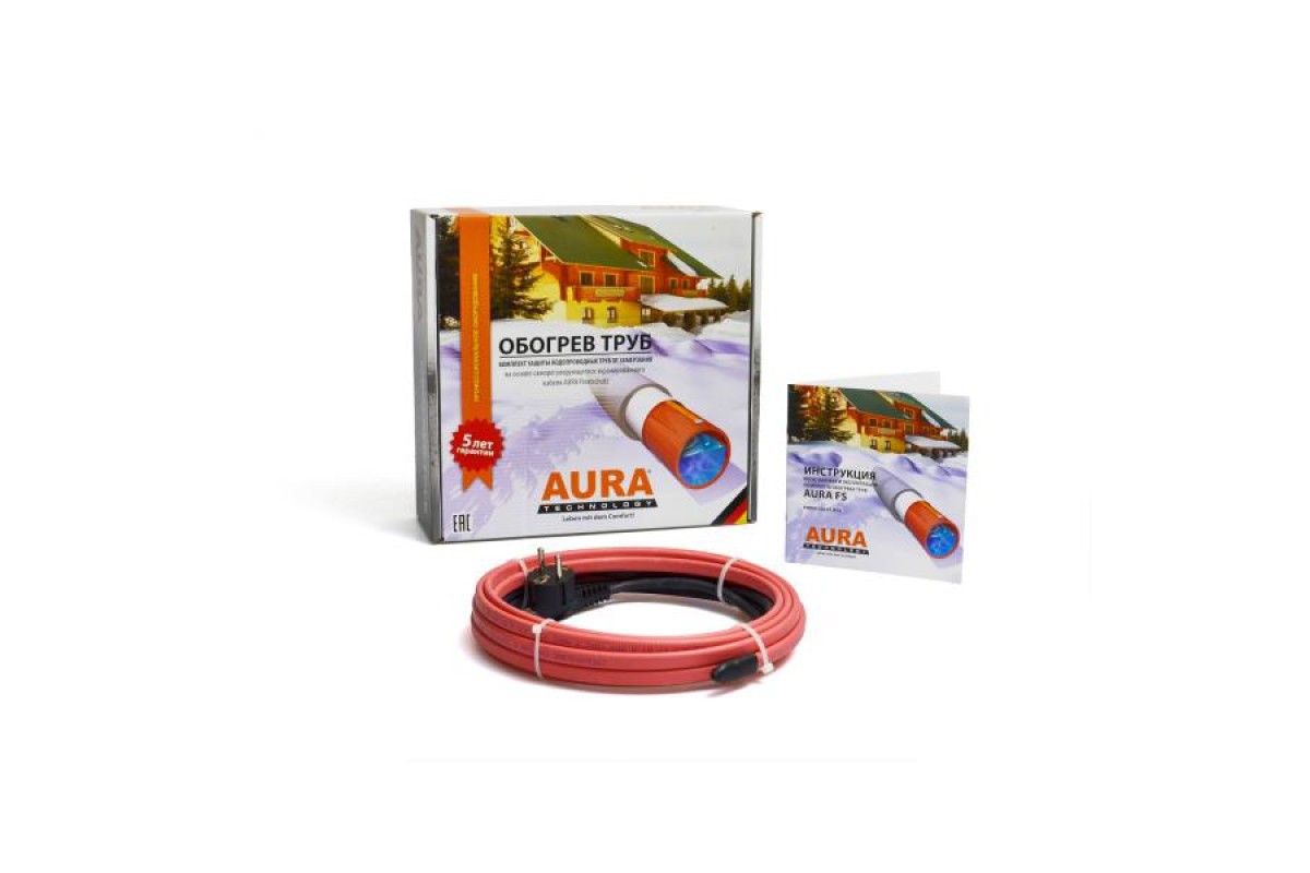 Изображение товара Греющий кабель для обогрева труб Aura FS 17 1 м 17 Вт