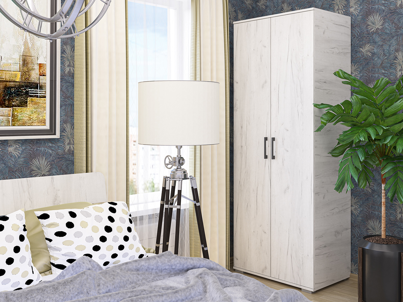 Изображение товара Распашной шкаф Пирамида ШОН-13 кр.св 80x210x54 см из ЛДСП для офиса и дома