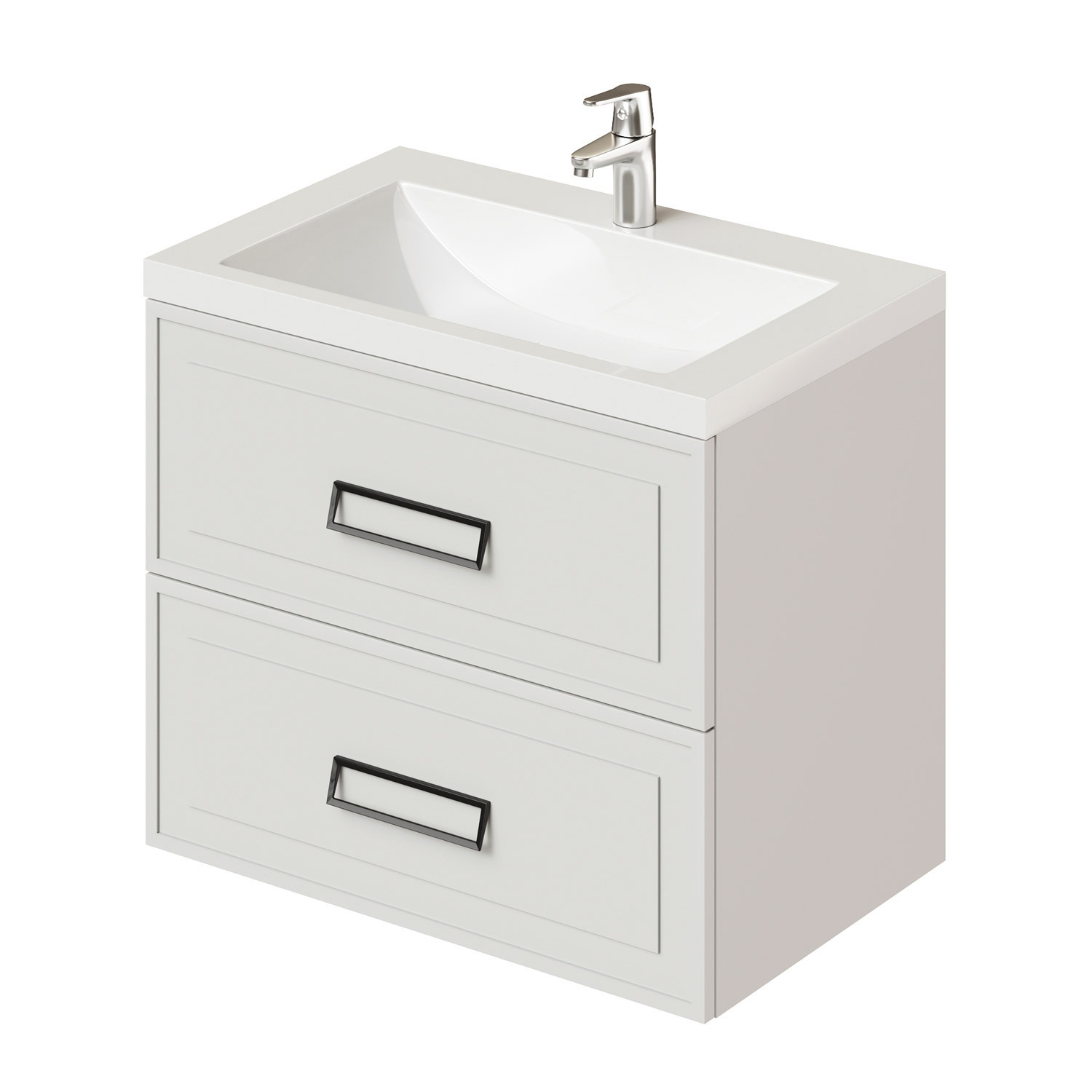 Изображение товара Тумба под раковину Итана Pino подвесная бежевый 74.4 см с раковиной moderna