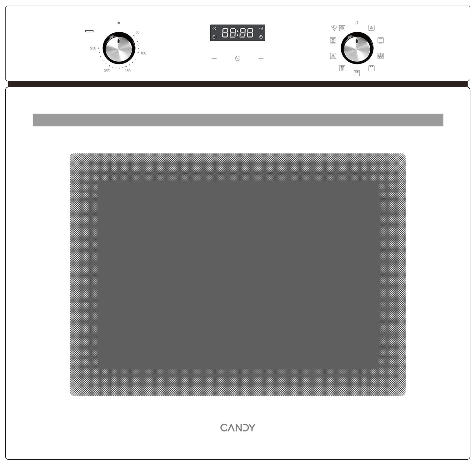 Изображение товара Встраиваемый духовой шкаф Candy Coxp08Ltsw 78 л, белый, сенсорное управление